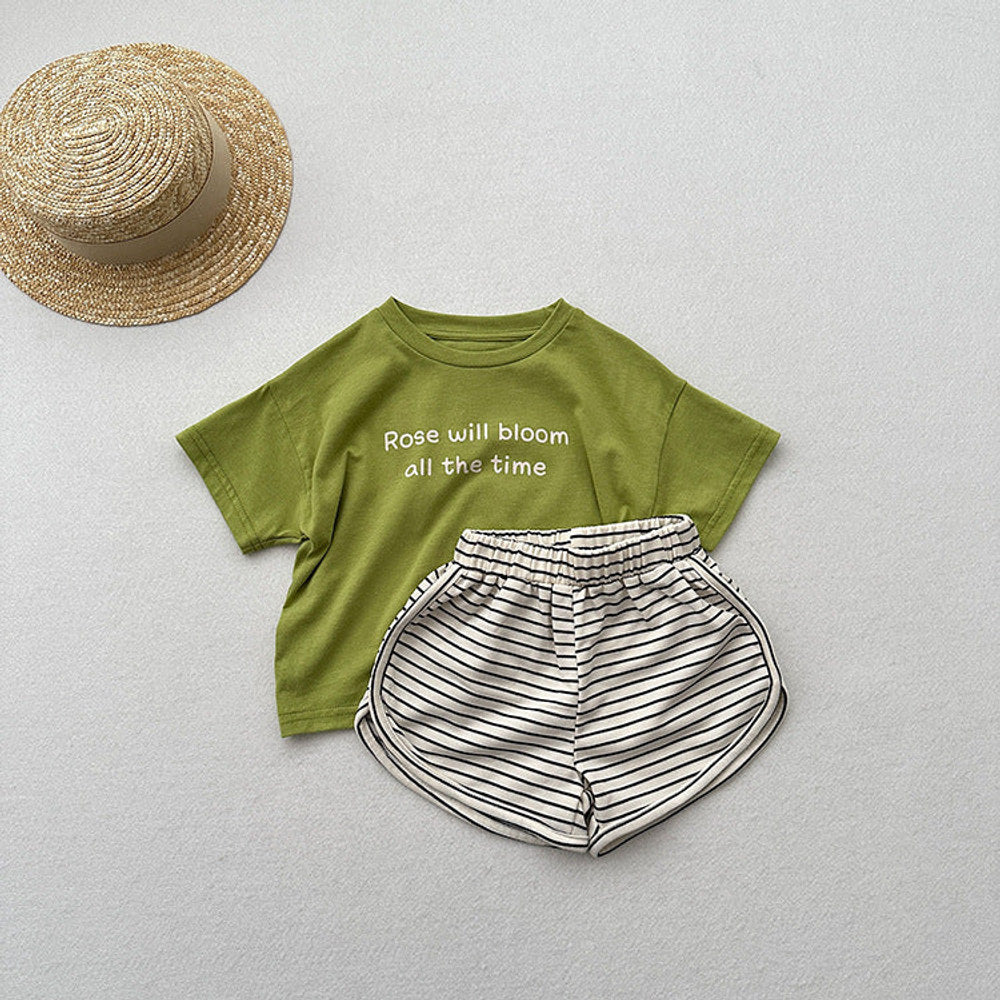 MyKids-USA® Kids Unisex Casual Thin Striped Basic Shorts