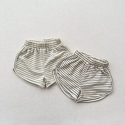 MyKids-USA® Kids Unisex Casual Thin Striped Basic Shorts