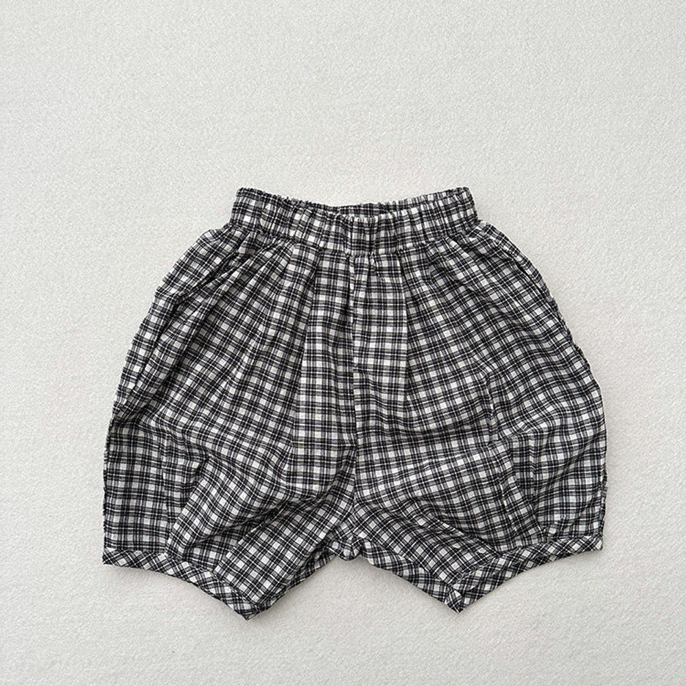 MyKids-USA® Unisex Plaid/Denim Soft Cotton Thin Shorts