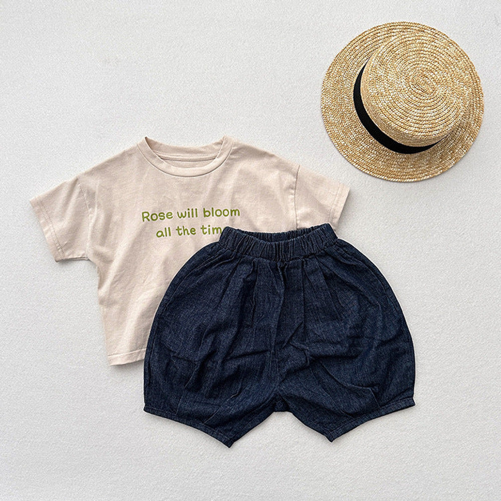 MyKids-USA® Unisex Plaid/Denim Soft Cotton Thin Shorts