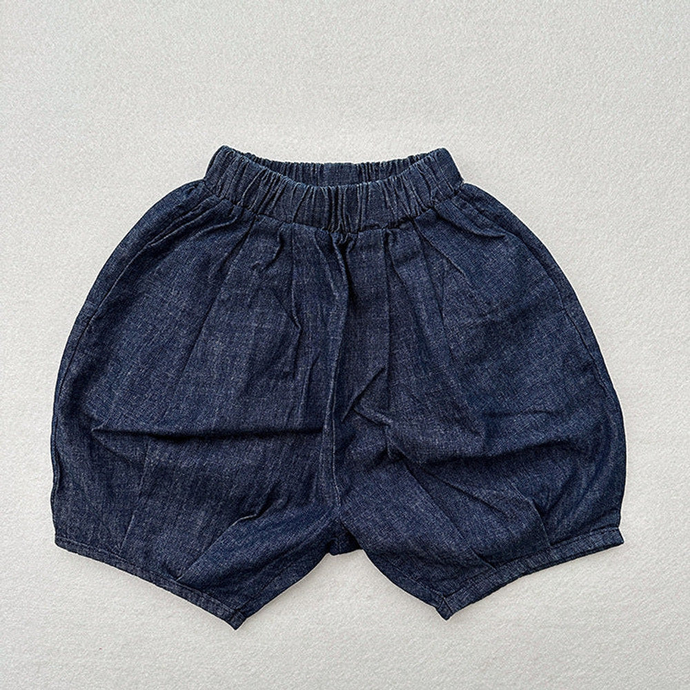 MyKids-USA® Unisex Plaid/Denim Soft Cotton Thin Shorts