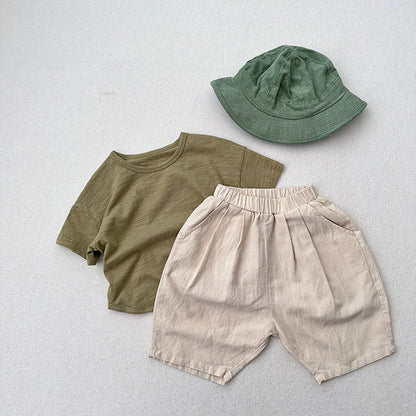 MyKids-USA® Unisex Plain Solid Color Cotton Pants