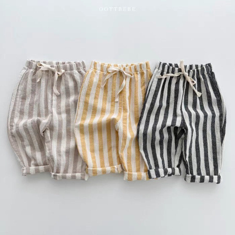 MyKids-USA® Baby Breathable Thin Striped Loose Comfortable Pants