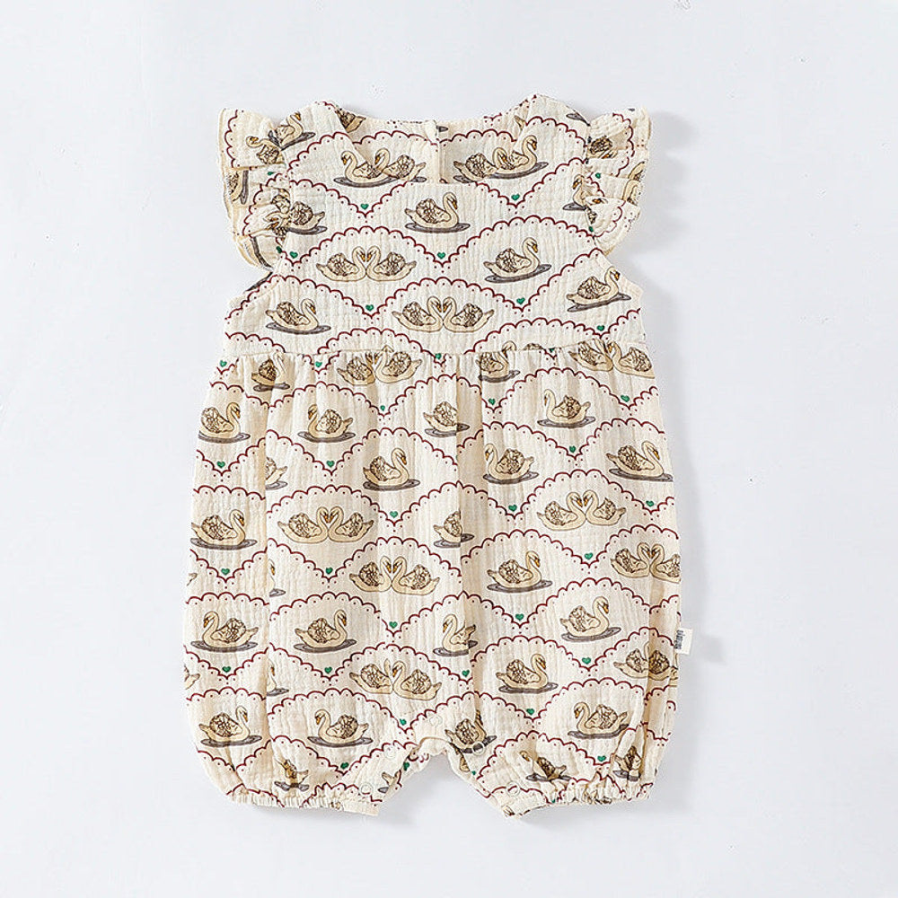 MyKids-USA® Baby Unisex Various Print Fly Sleeves Crew Neck bodysuit