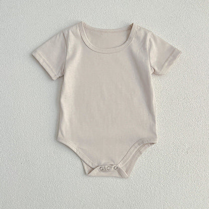 MyKids-USA® Baby Unisex Solid Color bodysuit And Romper Simple Plain Clothing Set