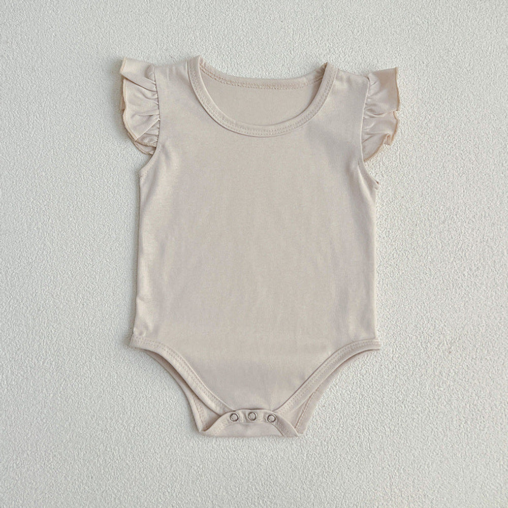 MyKids-USA® Baby Unisex Solid Color bodysuit And Romper Simple Plain Clothing Set