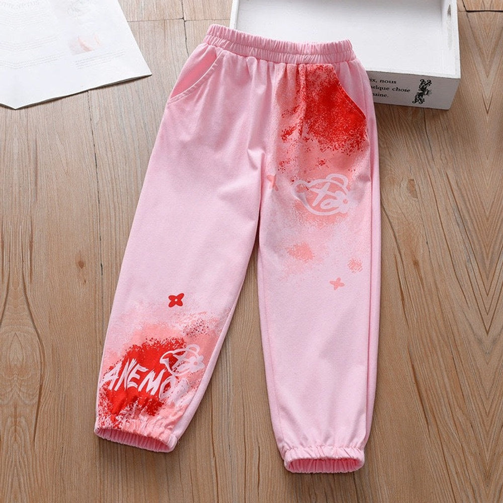 MyKids-USA® Baby Kids Girls Elastic Soft Breathable Tie Dye Sportswear Pants