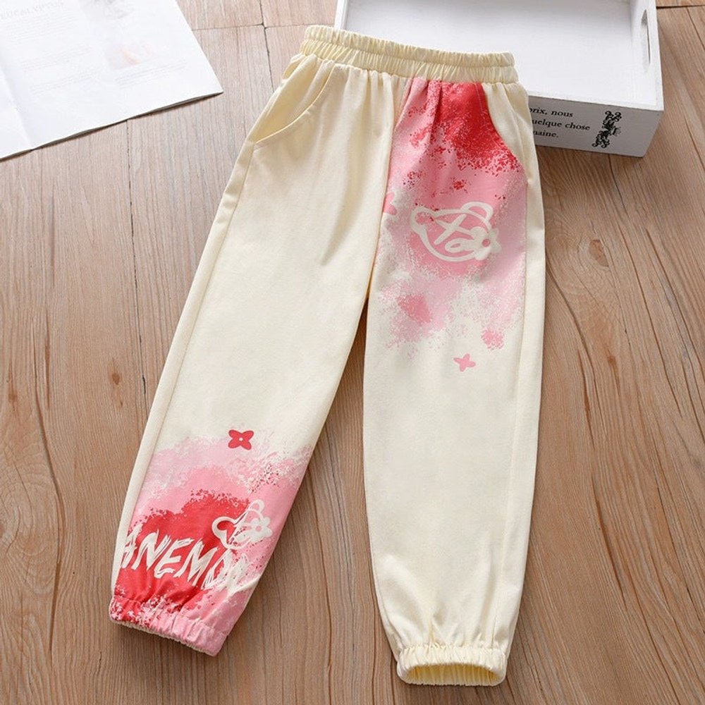 MyKids-USA® Baby Kids Girls Elastic Soft Breathable Tie Dye Sportswear Pants