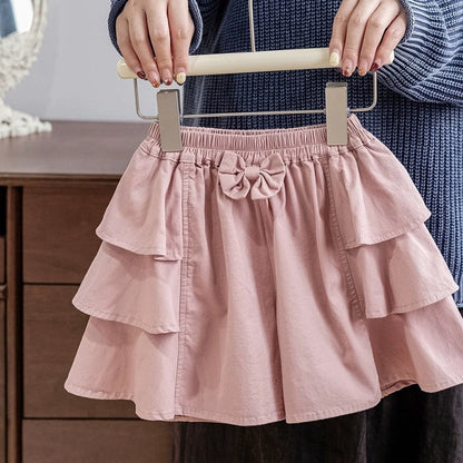 MyKids-USA® Baby Kids Girls Bows Tied Sweet Casual Pleated Skirt