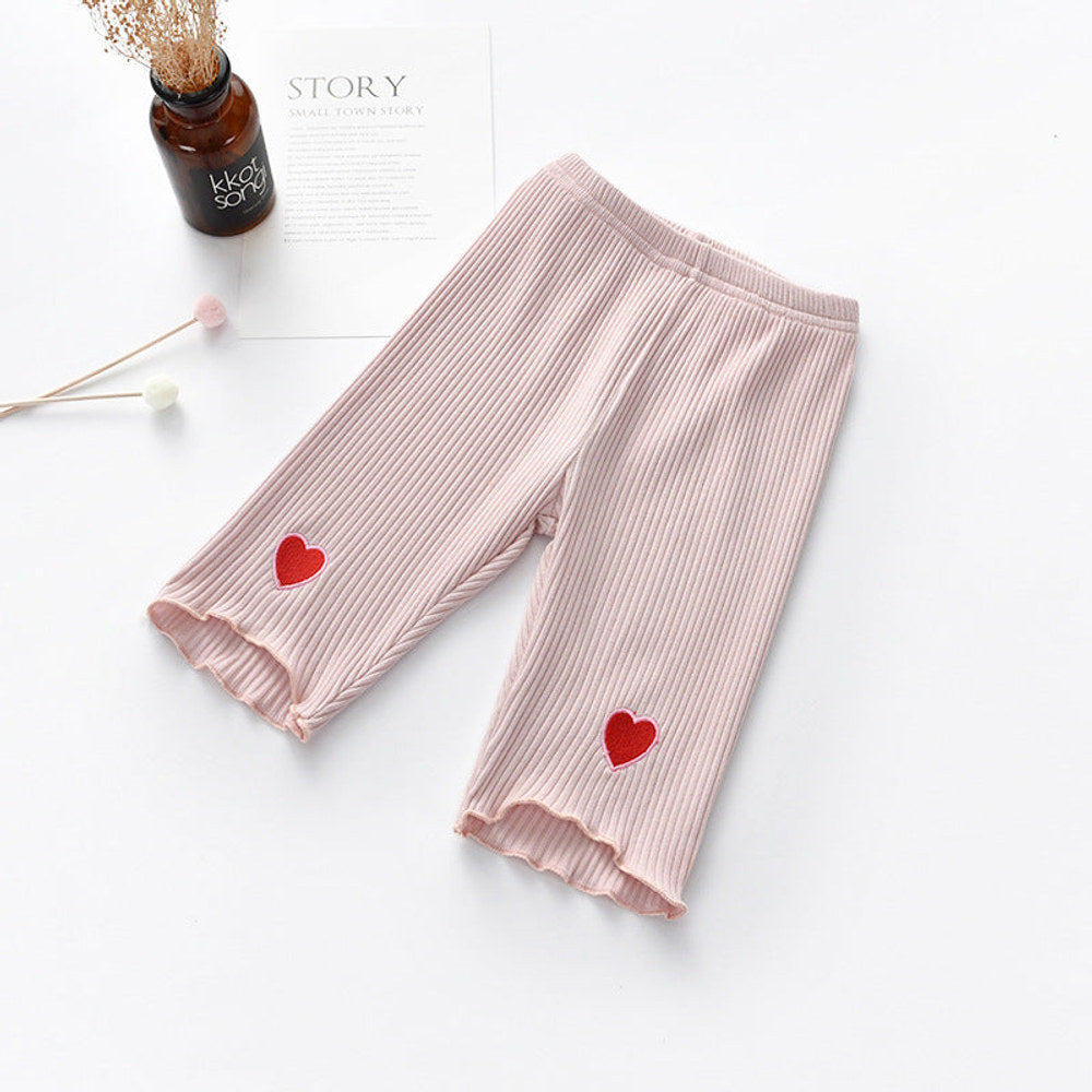 MyKids-USA® Baby Girls Elastic Thin Breathable Heart Pattern Simple Pants