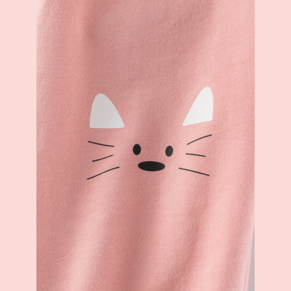 MyKids-USA® Baby Girls Elastic Breathable Catty Face Pattern Simple Pants