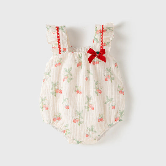 MyKids-USA® Baby Girls Light Fruits Pattern Sleeveless Sweet Cute bodysuit