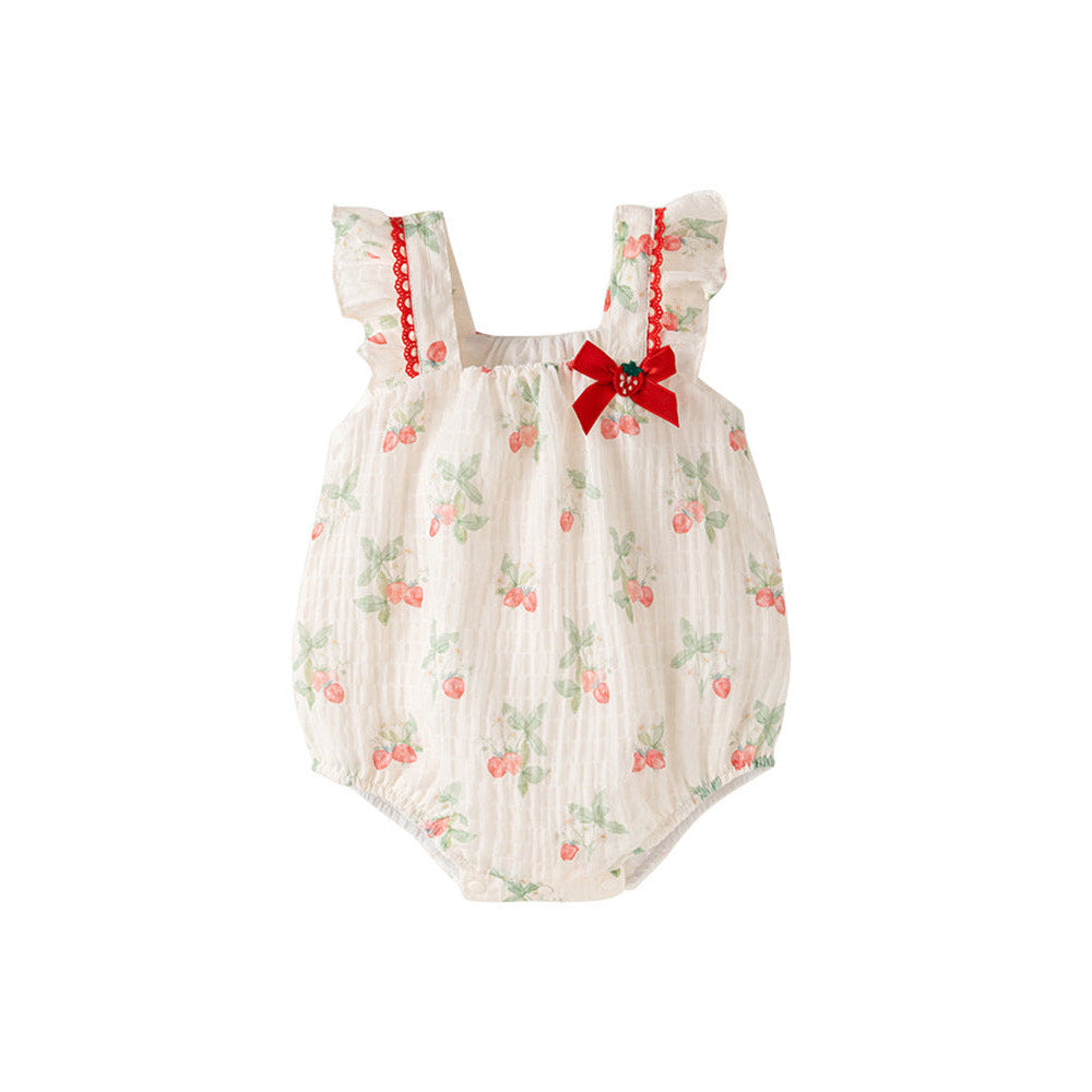 MyKids-USA® Baby Girls Light Fruits Pattern Sleeveless Sweet Cute bodysuit