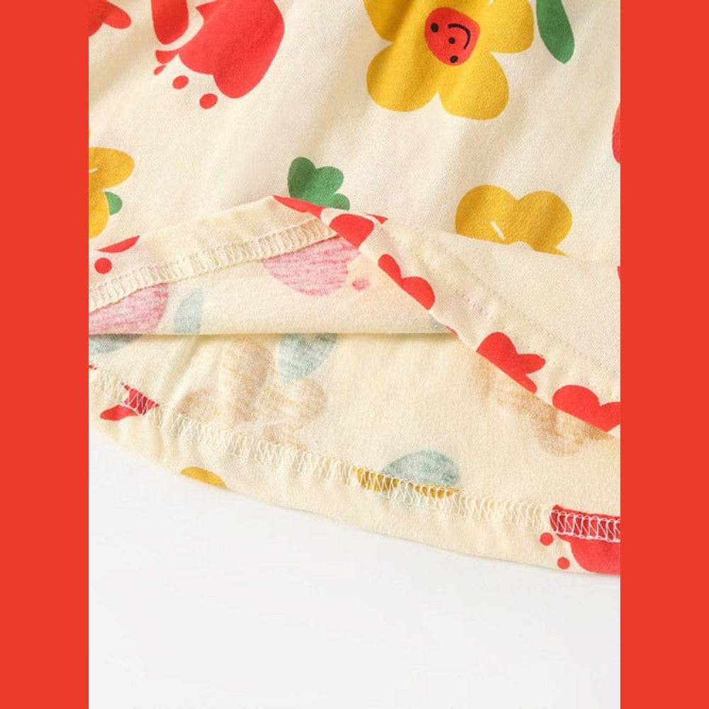 MyKids-USA® Baby Kids Girls Floral Pattern Sleeveless Strap Top Dress And Bloomers Casual Clothing Set