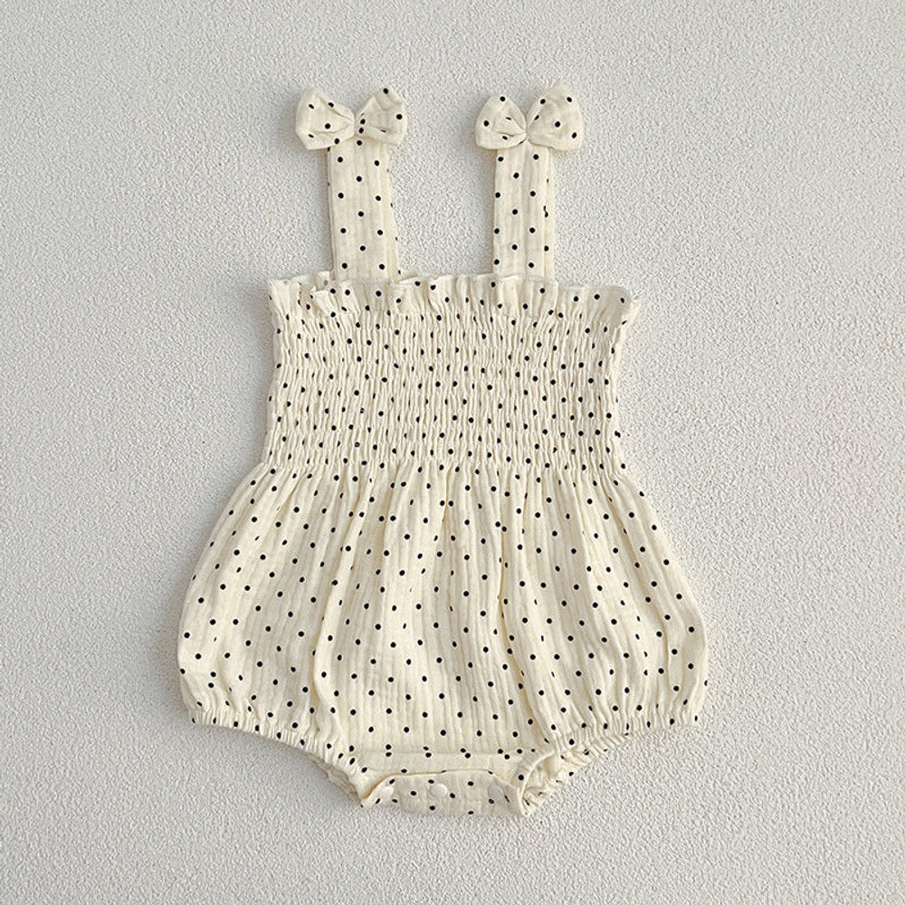 MyKids-USA® Design Baby Girls Floral Pattern Sleeveless Off Shoulder Strap bodysuit