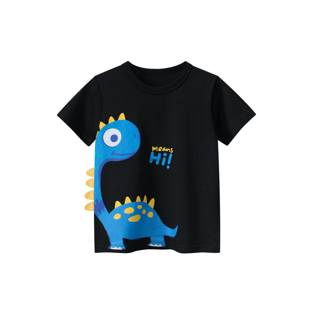MyKids-USA® Boys’ Dinosaur Cartoon Design T-Shirt In European And American Style