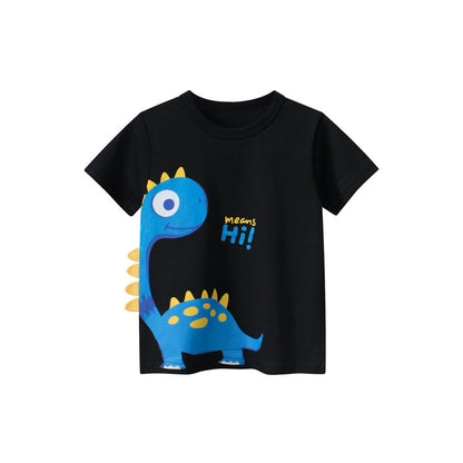 MyKids-USA® Boys’ Dinosaur Cartoon Design T-Shirt In European And American Style