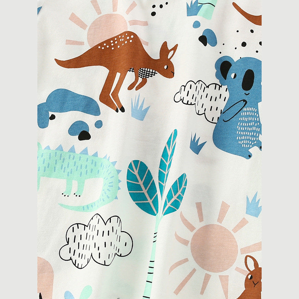 MyKids-USA® Boys’ Animals Cartoon Pattern Short Sleeves T-Shirt In European And American Style