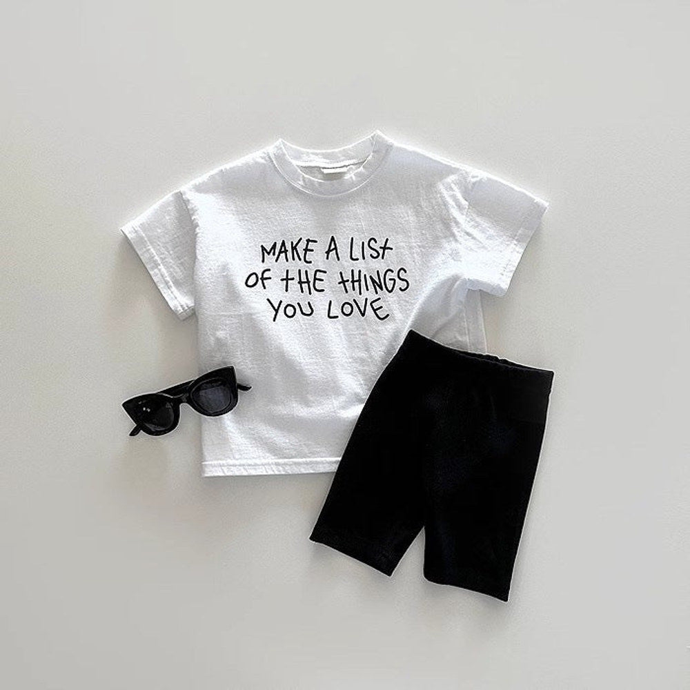 MyKids-USA® Kids Unisex Letters Pattern Short Sleeves T-Shirt