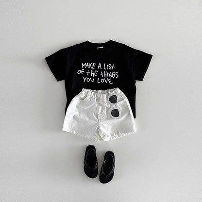 MyKids-USA® Kids Unisex Letters Pattern Short Sleeves T-Shirt