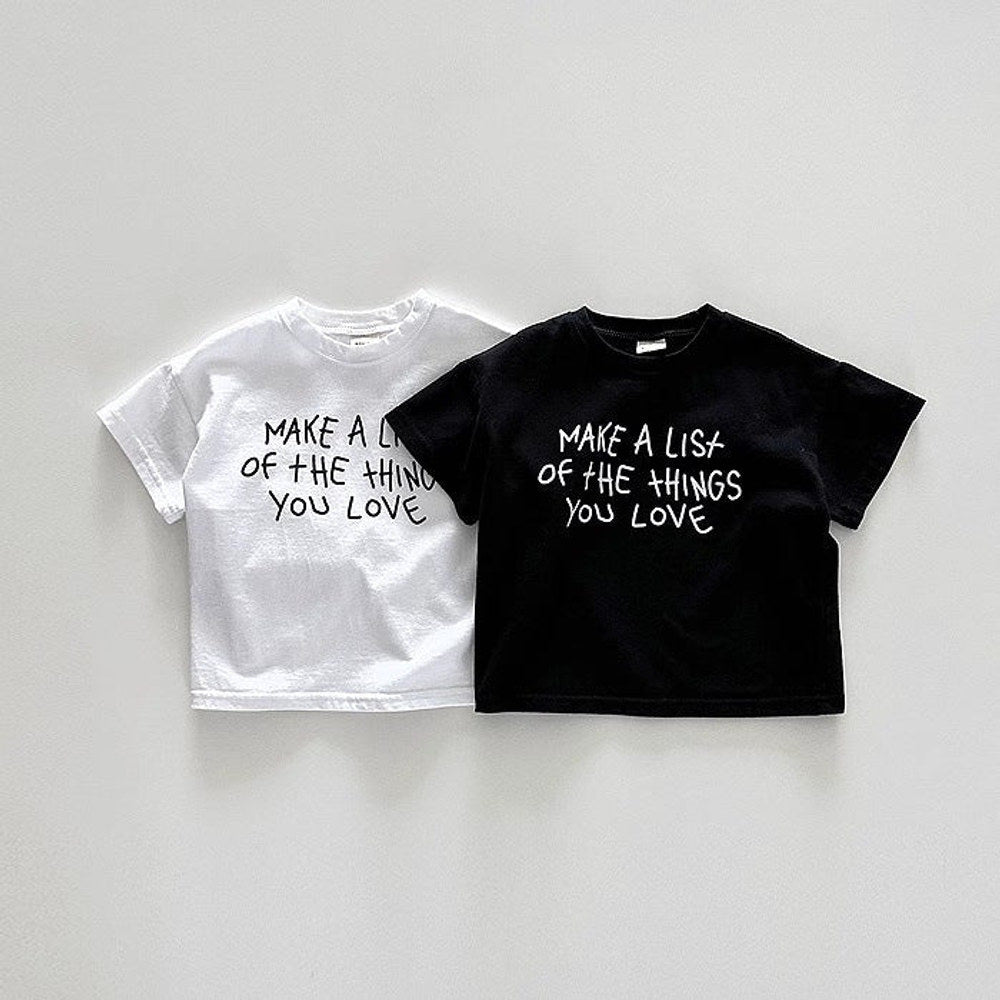 MyKids-USA® Kids Unisex Letters Pattern Short Sleeves T-Shirt
