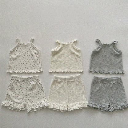 MyKids-USA® Baby Kids Girls Casual Thin Versatile Top And Shorts