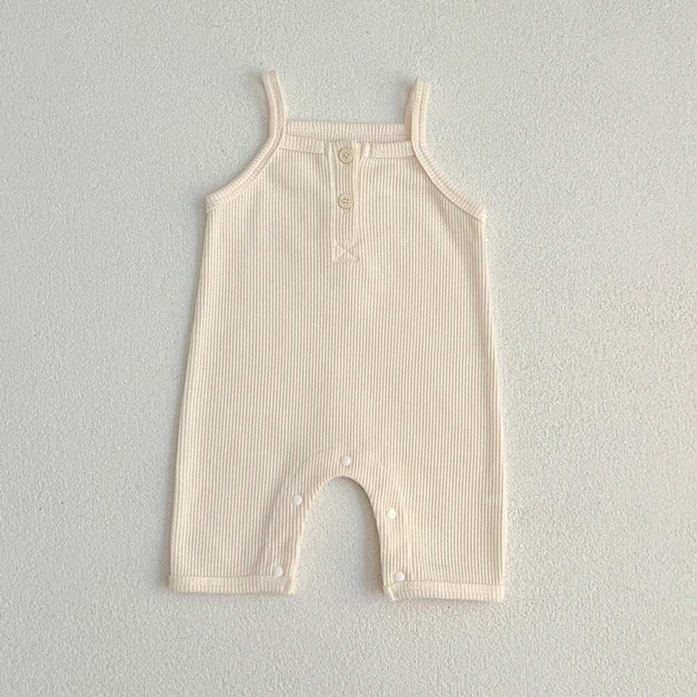 MyKids-USA® Baby Kids Waffle Grid Sleeveless Vest And Bloomers Sets And Romper – Casual Matching Set