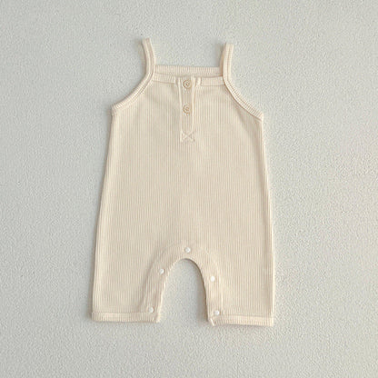 MyKids-USA® Baby Kids Waffle Grid Sleeveless Vest And Bloomers Sets And Romper – Casual Matching Set
