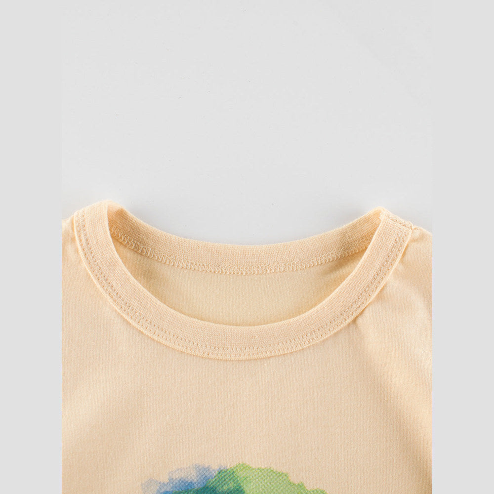 MyKids-USA® Boys Cartoon Colorful Lion Pattern T-Shirt In European And American Style