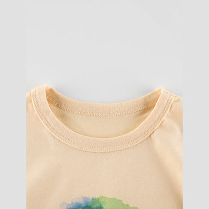 MyKids-USA® Boys Cartoon Colorful Lion Pattern T-Shirt In European And American Style
