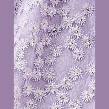 MyKids-USA® Girls’ Daisy Flowers Pattern Embroidery Round Collar Fly Sleeves Dress