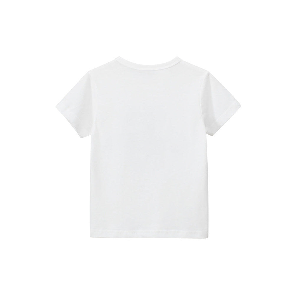 MyKids-USA® Flowers Cartoon Print Girls’ T-Shirt In European And American Style
