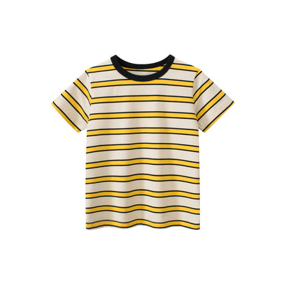 MyKids-USA® Boys’ Striped Pattern Casual T-Shirt In European And American Style