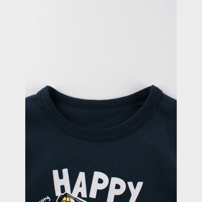 MyKids-USA® Boys’ Cartoon Digger Pattern T-Shirt In European And American Style