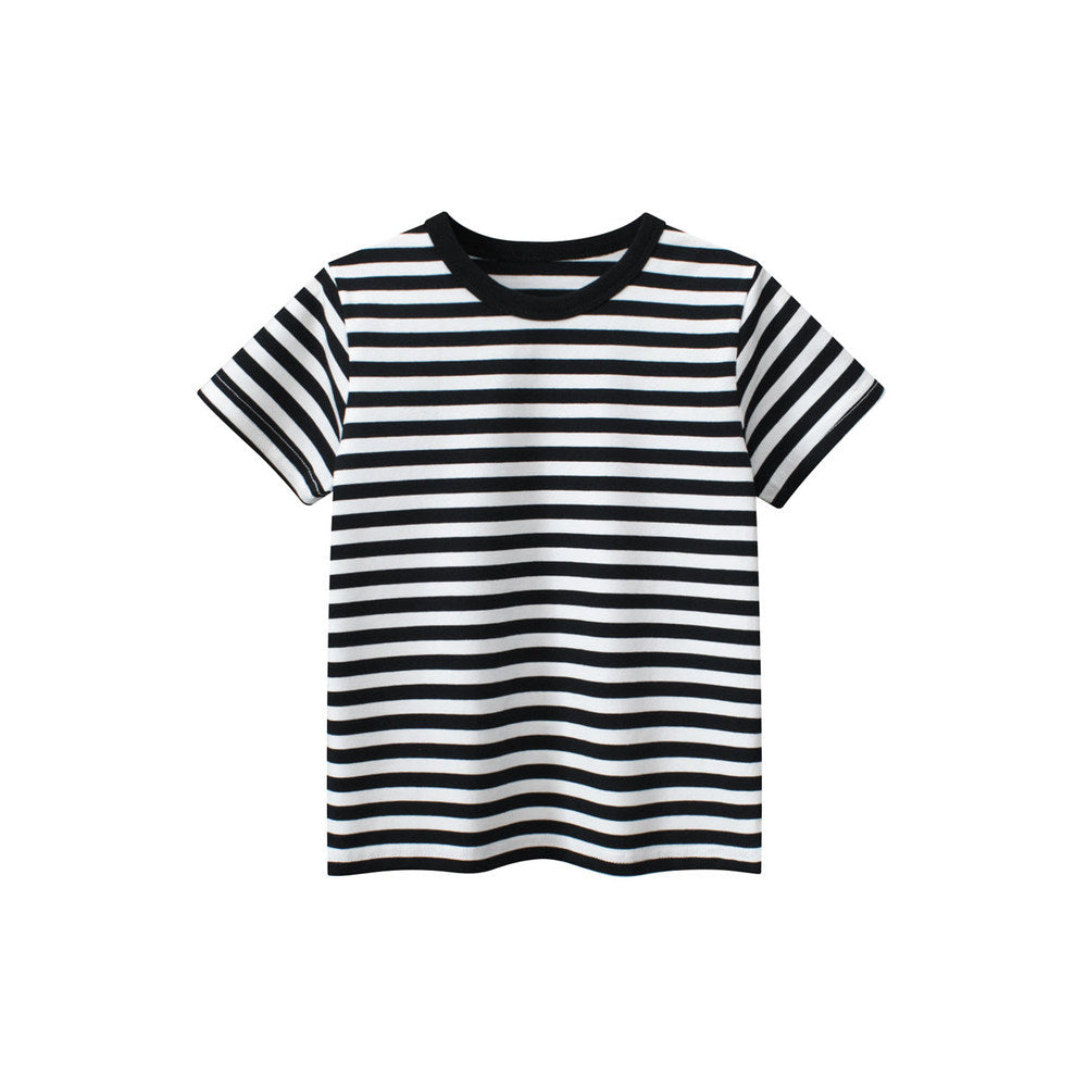 MyKids-USA® Boys’ Striped Pattern Casual T-Shirt In European And American Style