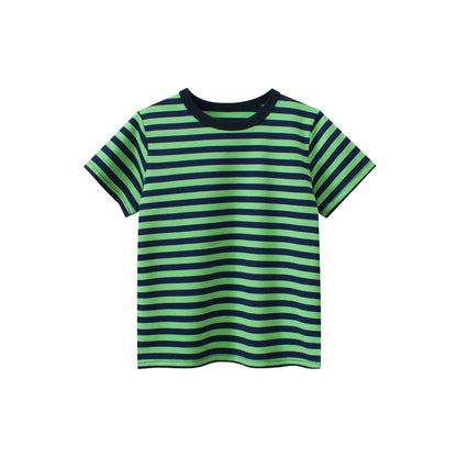 MyKids-USA® Boys’ Striped Pattern Casual T-Shirt In European And American Style