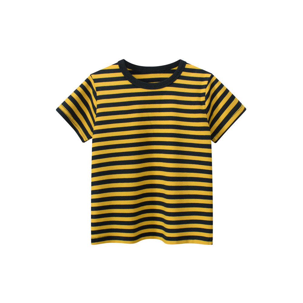 MyKids-USA® Boys’ Striped Pattern Casual T-Shirt In European And American Style