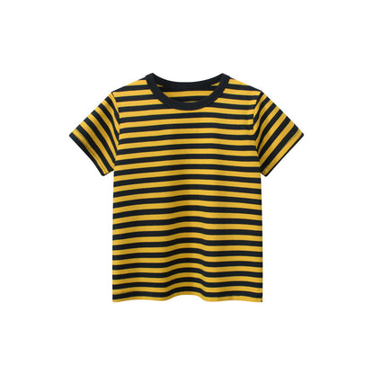 MyKids-USA® Boys’ Striped Pattern Casual T-Shirt In European And American Style