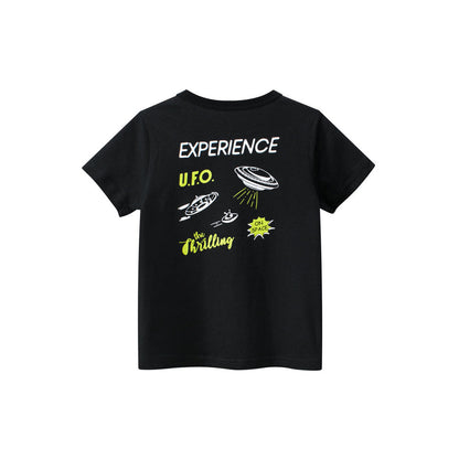 MyKids-USA® Boys’ Cartoon UFO Pattern T-Shirt In European And American Style