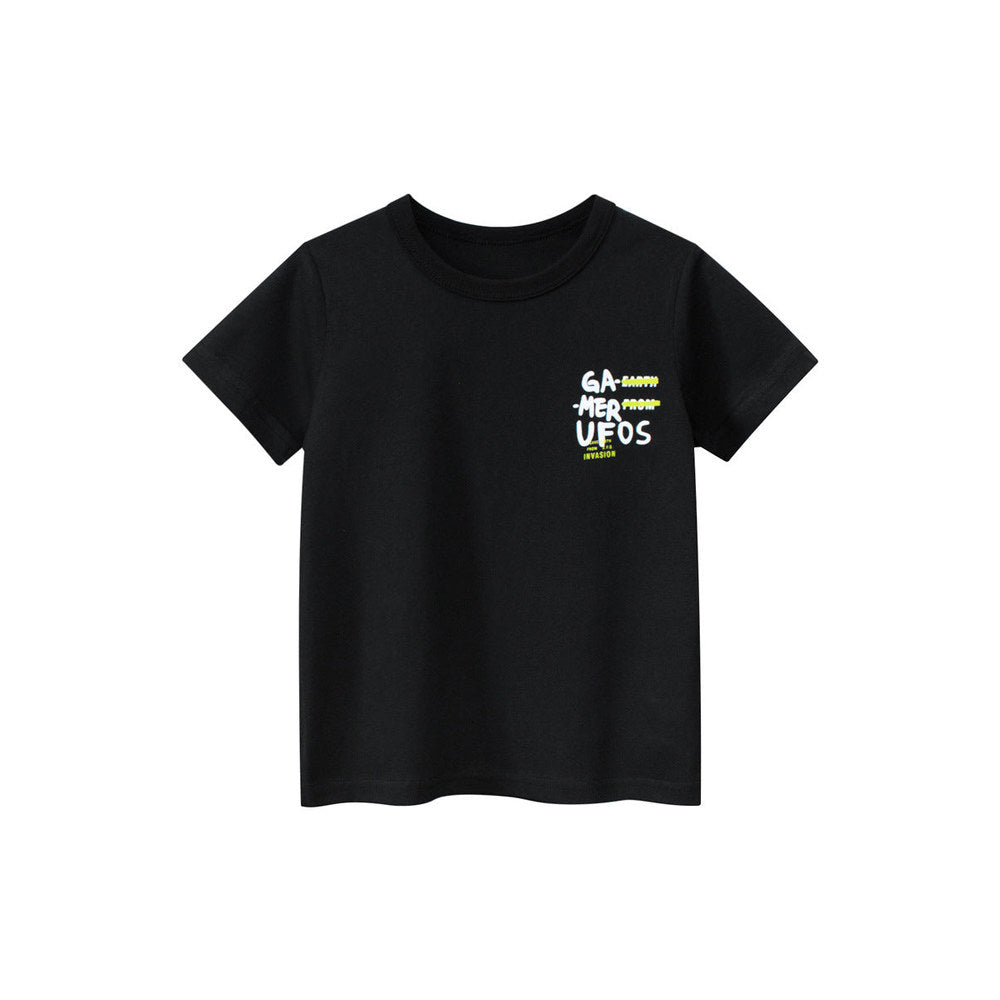 MyKids-USA® Boys’ Cartoon UFO Pattern T-Shirt In European And American Style
