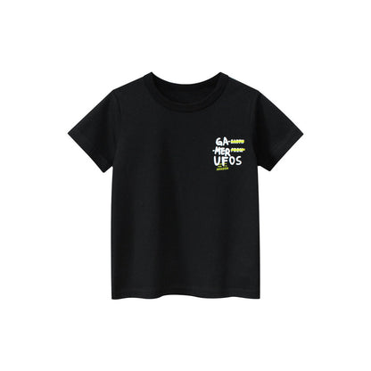 MyKids-USA® Boys’ Cartoon UFO Pattern T-Shirt In European And American Style