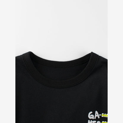 MyKids-USA® Boys’ Cartoon UFO Pattern T-Shirt In European And American Style