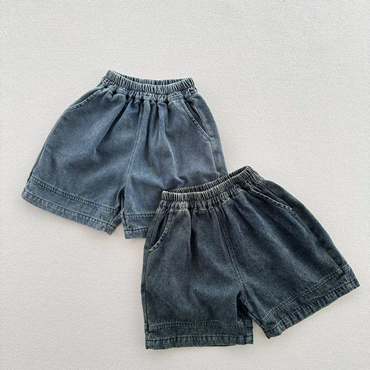 MyKids-USA® Nostalgic Unisex Dark Blue Denim Shorts