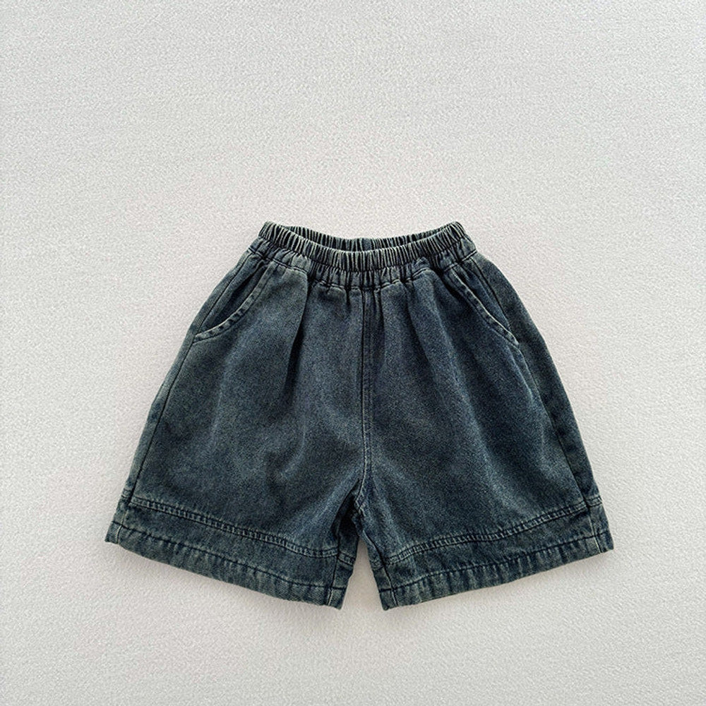 MyKids-USA® Nostalgic Unisex Dark Blue Denim Shorts
