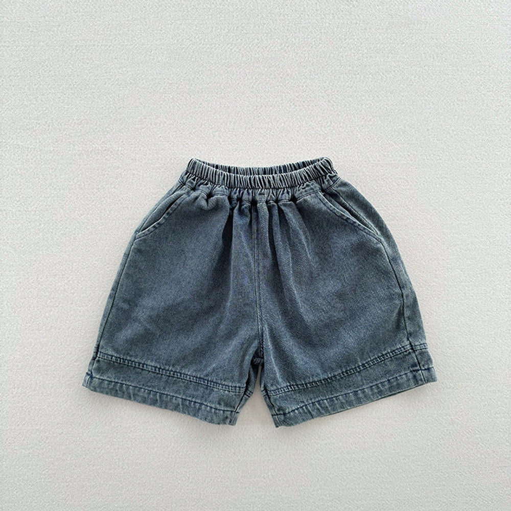 MyKids-USA® Nostalgic Unisex Dark Blue Denim Shorts