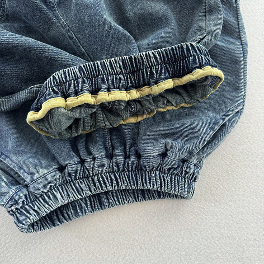 MyKids-USA® Nostalgic Unisex Dark Blue Denim Shorts