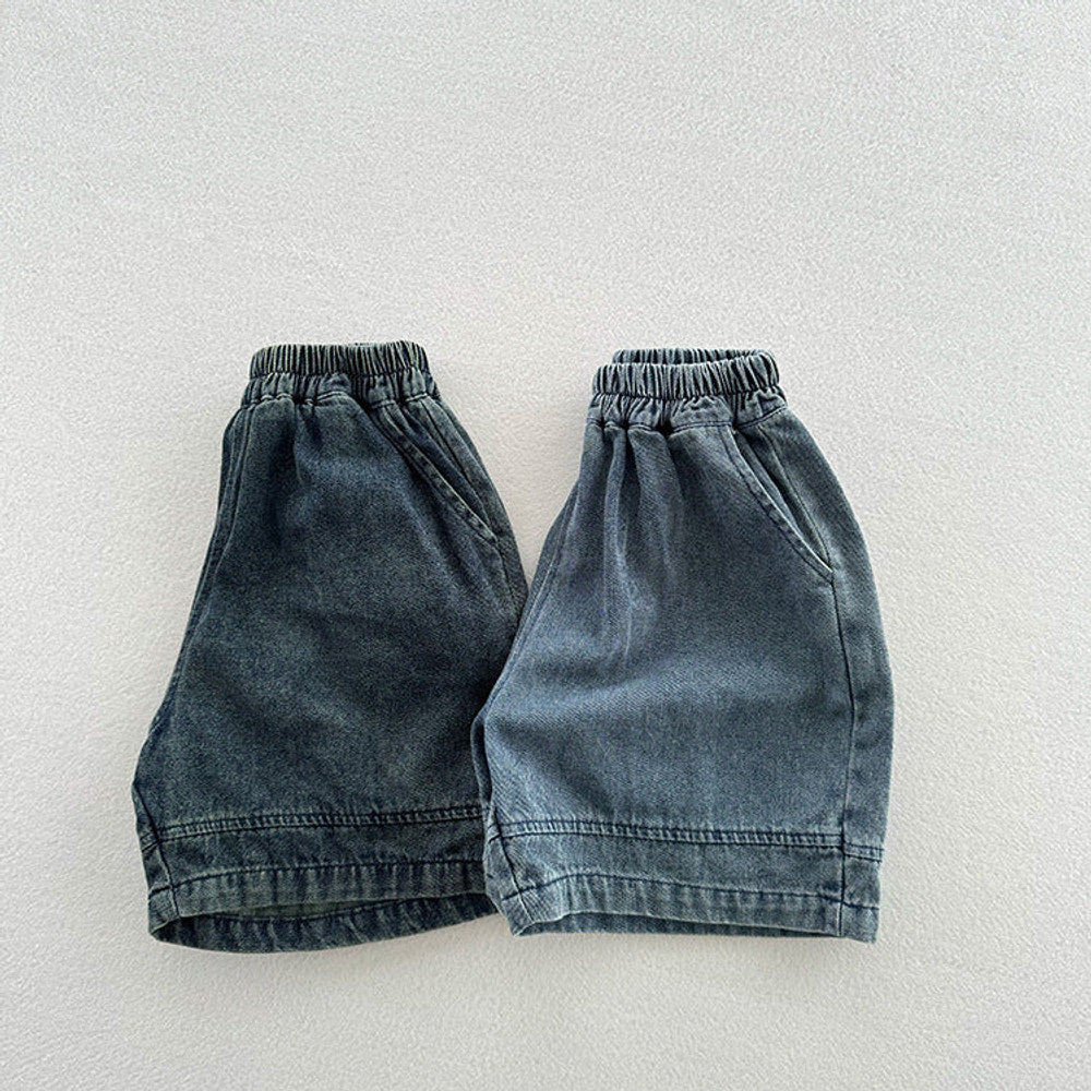 MyKids-USA® Nostalgic Unisex Dark Blue Denim Shorts