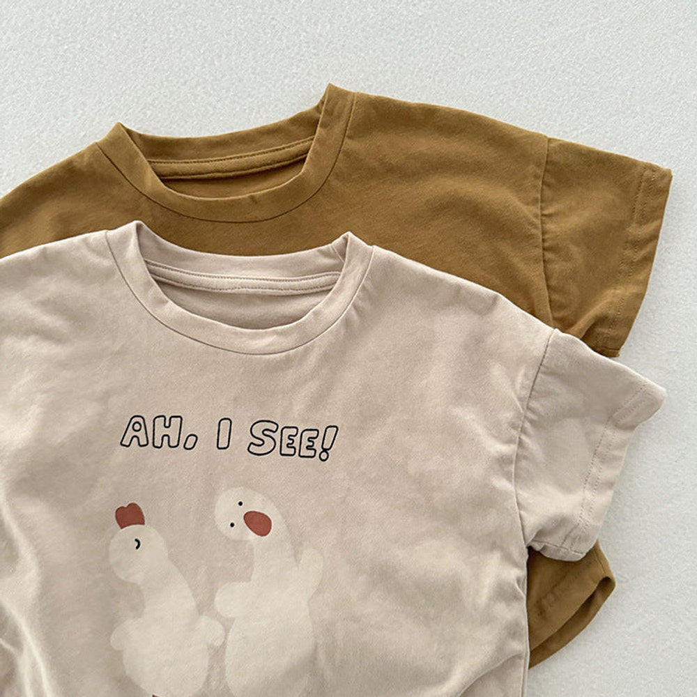 MyKids-USA® Kids Unisex Soft Comfortable Short Sleeves Silly Duck Pattern Top Casual T-Shirt