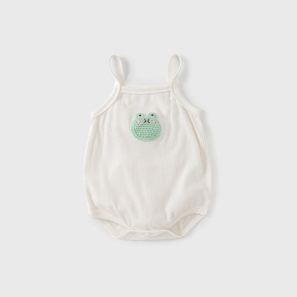 MyKids-USA® Baby Kids Girls Cartoon Embroidery Sleeveless Strap bodysuit