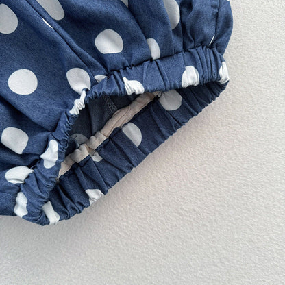 MyKids-USA® Casual Unisex Blue Denim Polka Dots Thin Shorts